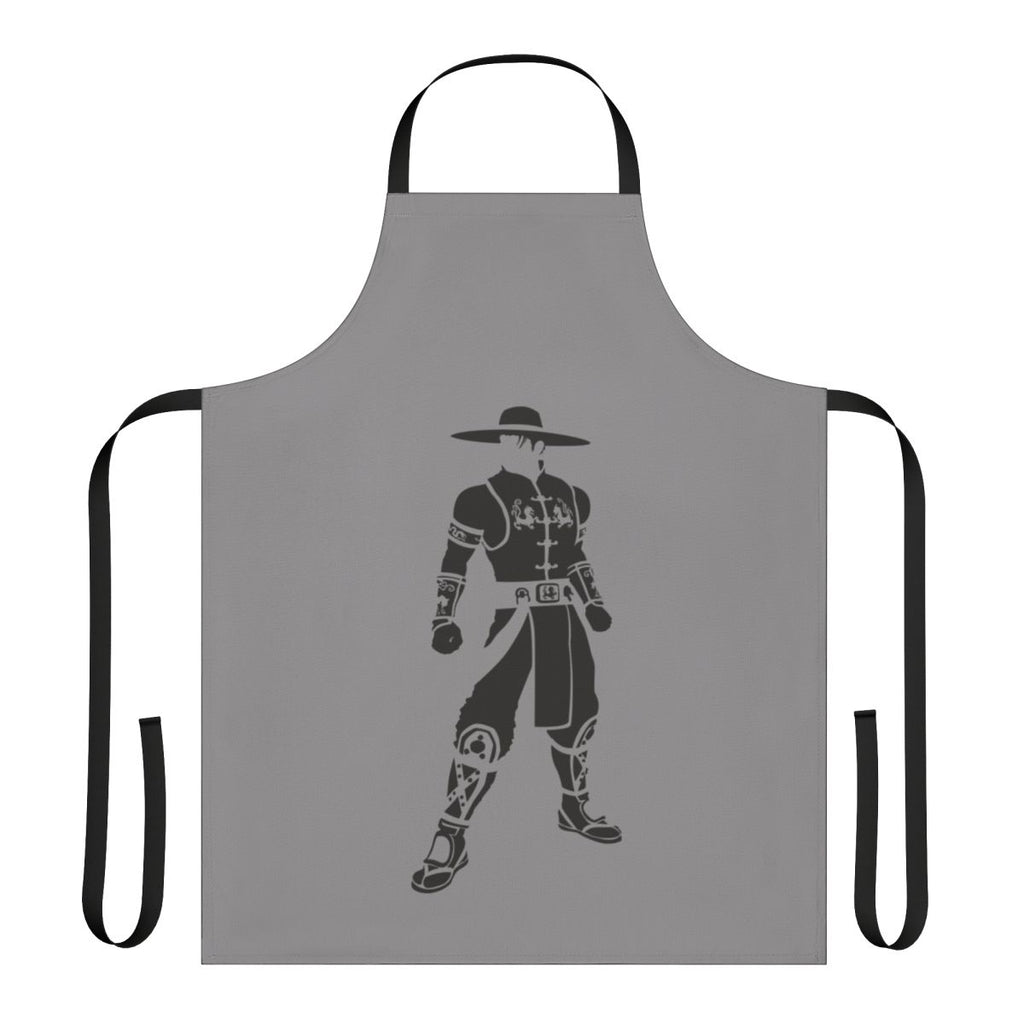 Lao inspired apron with minimalist Tekken-style design