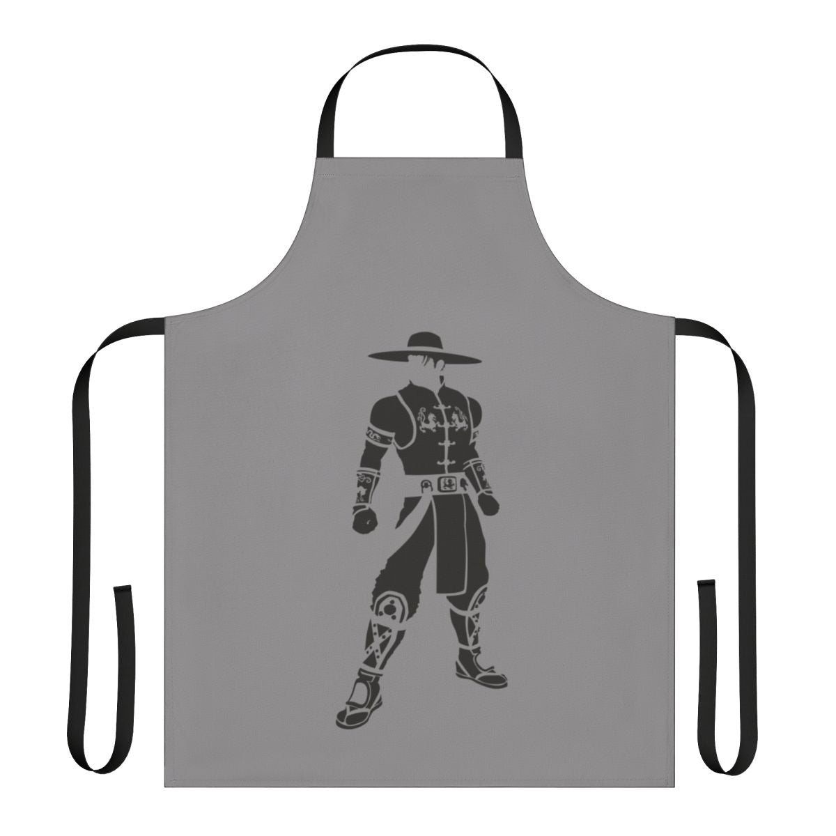 Lao inspired apron with minimalist Tekken-style design