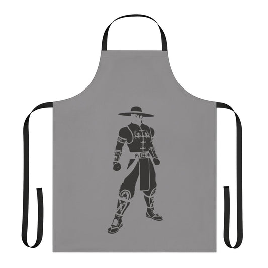 Lao inspired apron with minimalist Tekken-style design