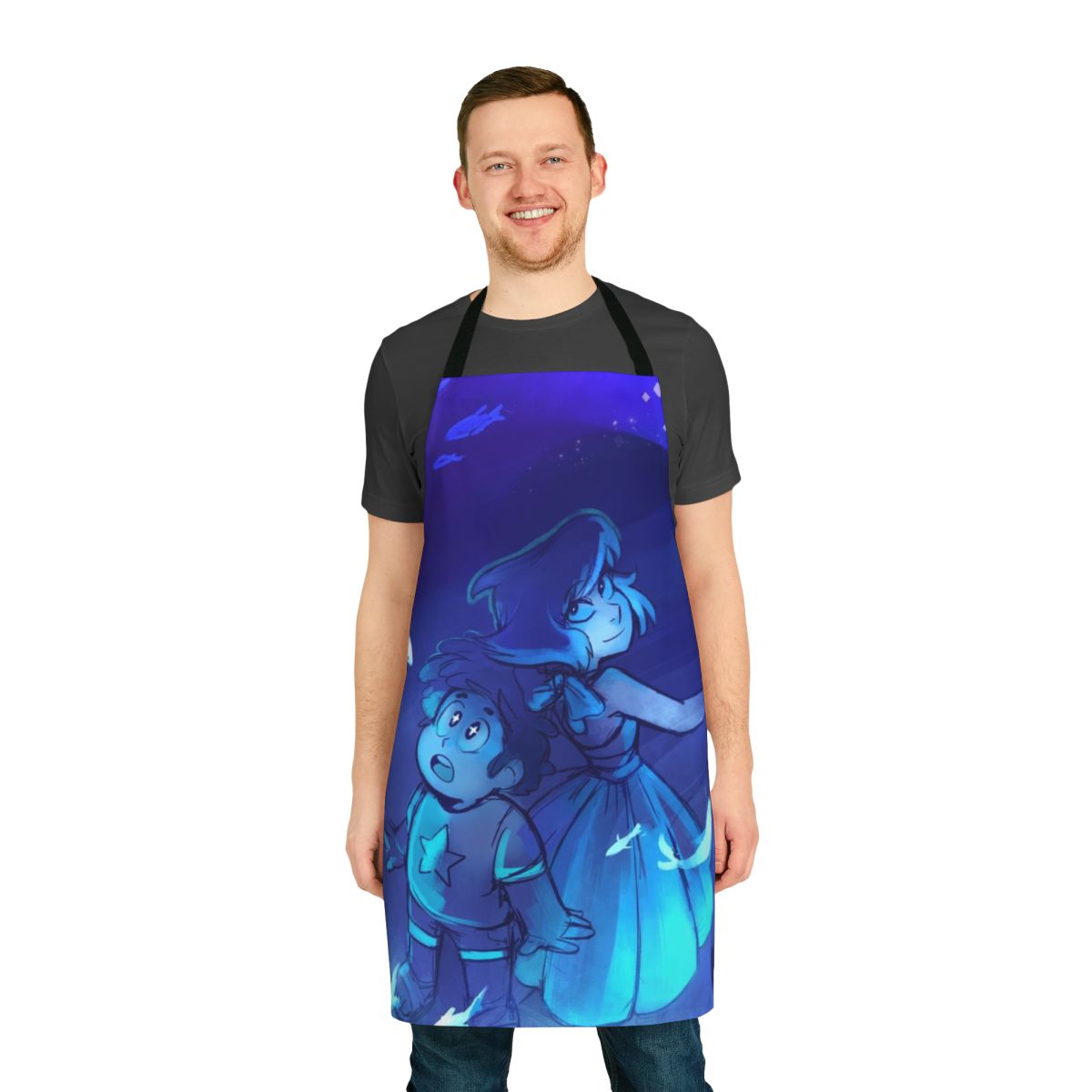 Fishbending apron featuring the character Lapis Lazuli from the TV show Steven Universe