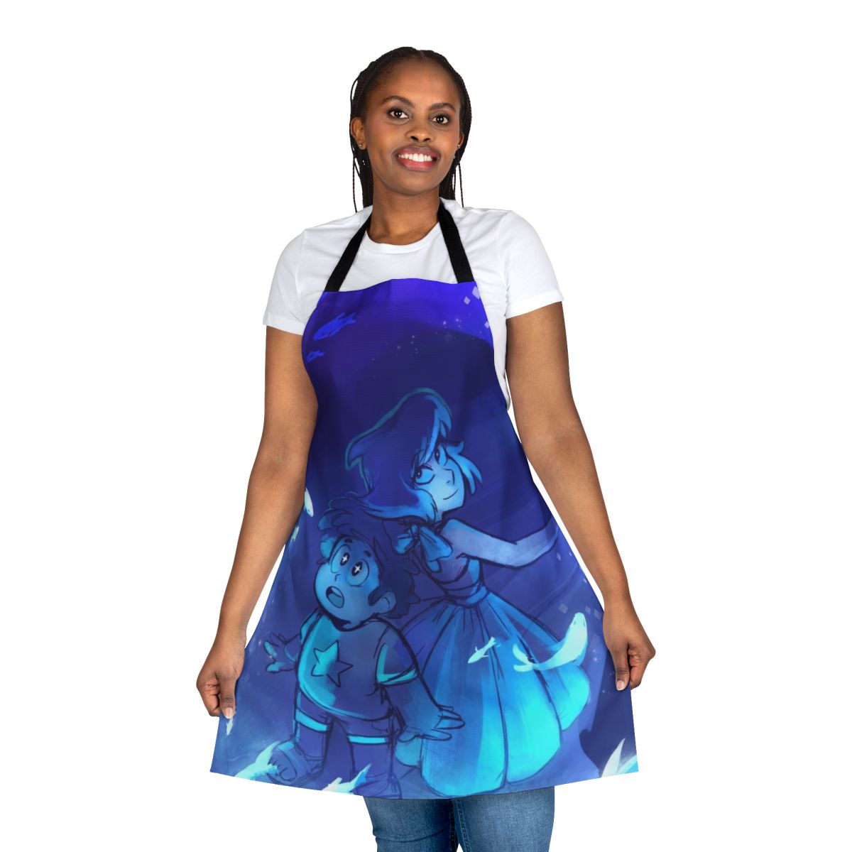 Fishbending apron featuring the character Lapis Lazuli from the TV show Steven Universe