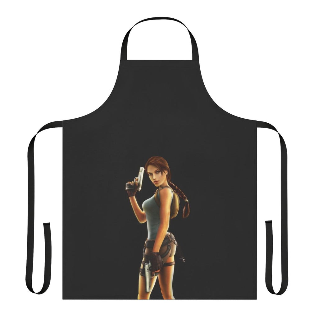 "Lara Croft Inspired Anniversary Apron - High-Quality Gaming Merchandise"
