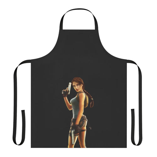 "Lara Croft Inspired Anniversary Apron - High-Quality Gaming Merchandise"