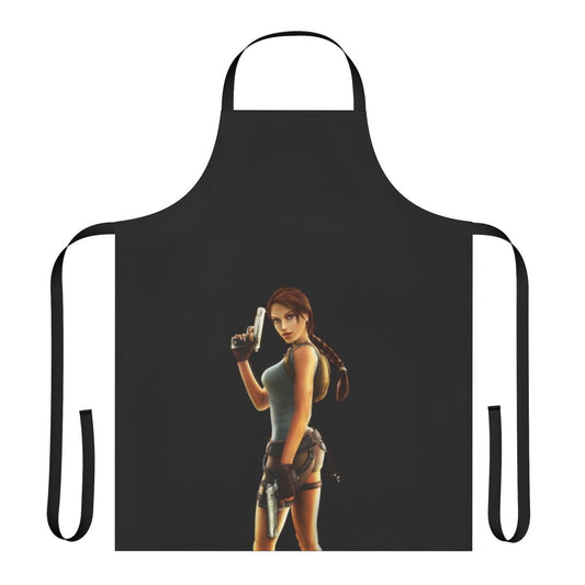 "Lara Croft Inspired Anniversary Apron - High-Quality Gaming Merchandise"