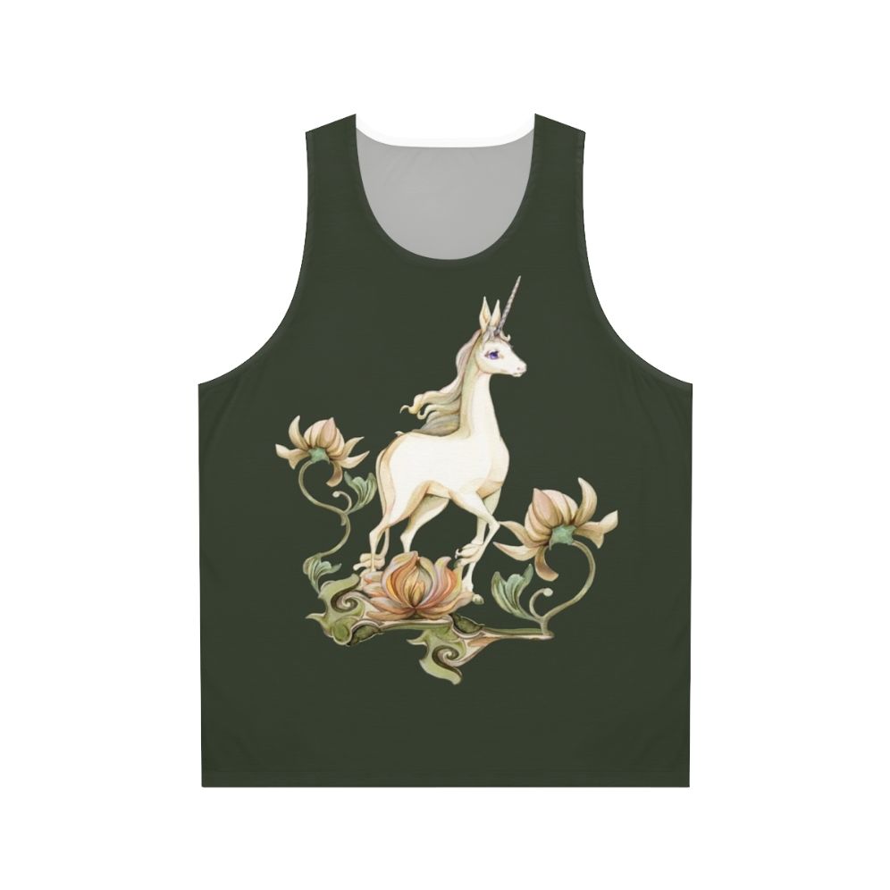 Last Unicorn Flower Garden Unisex Tank Top