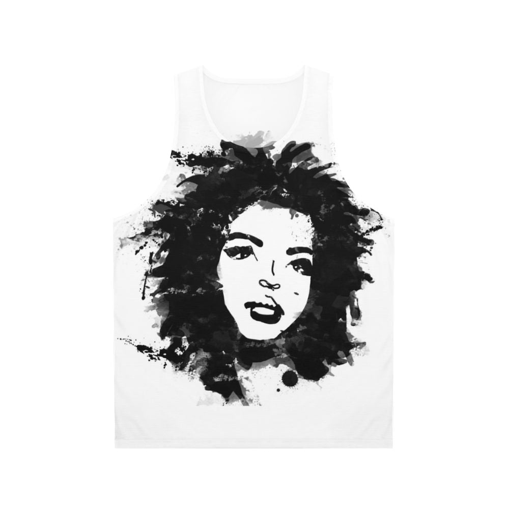Lauryn Hill Monochrome Unisex Tank Top