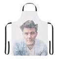 LCD Soundsystem inspired music lover's apron with band's iconic logo and album art