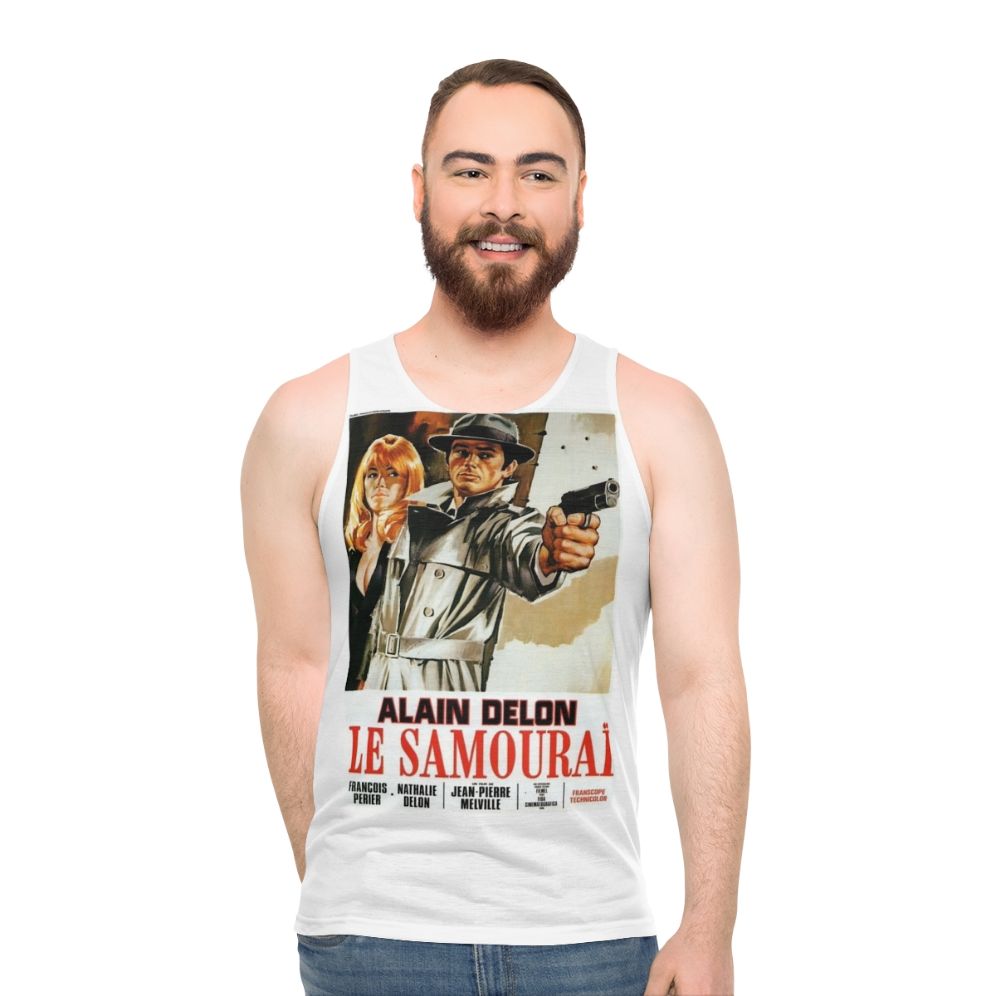 Unisex "Le Samourai" tank top featuring Alain Delon from the classic French film
