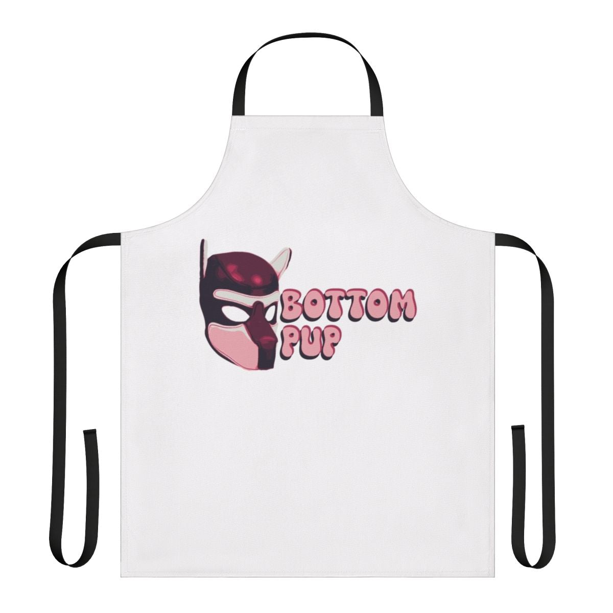A red leather apron with a dog-like mask design, perfect for pup play and BDSM enthusiasts.