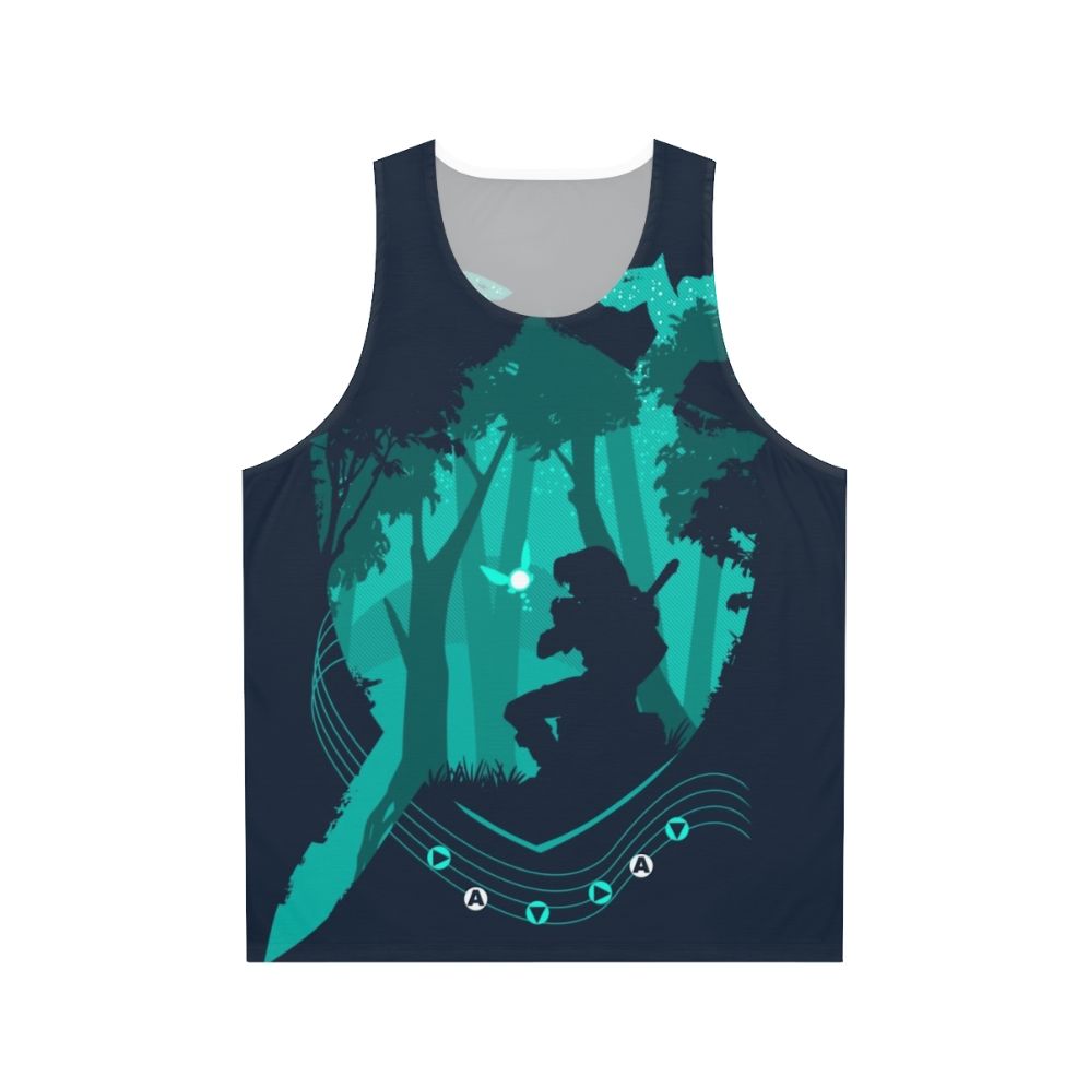 Legend Song Unisex Gaming Tank Top featuring Zelda Triforce design
