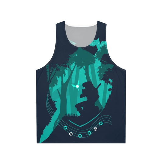 Legend Song Unisex Gaming Tank Top featuring Zelda Triforce design