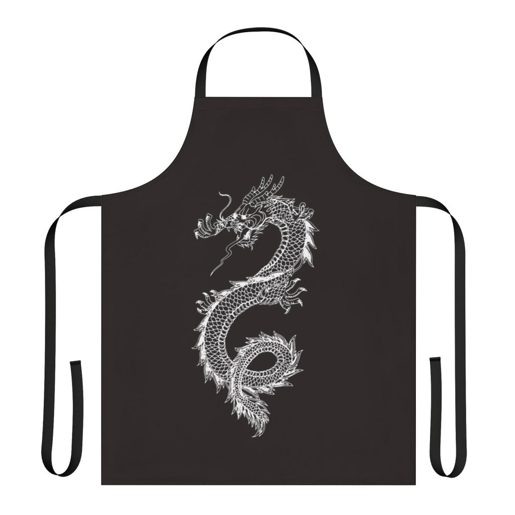 Legendary animals dragon silhouette design on a high-quality apron