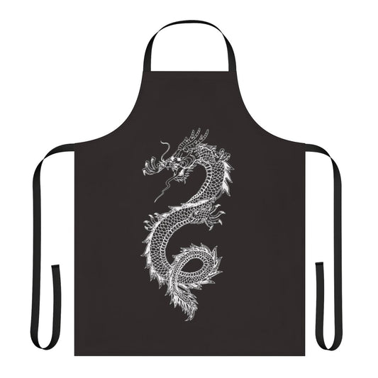Legendary animals dragon silhouette design on a high-quality apron