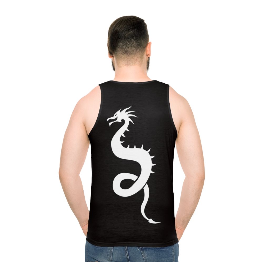 Unisex tank top with a cool dragon silhouette design