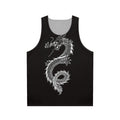 Legendary animals dragon silhouette unisex tank top