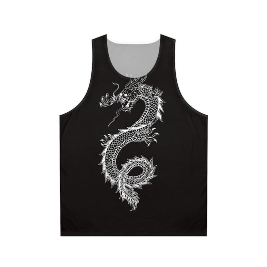 Legendary animals dragon silhouette unisex tank top