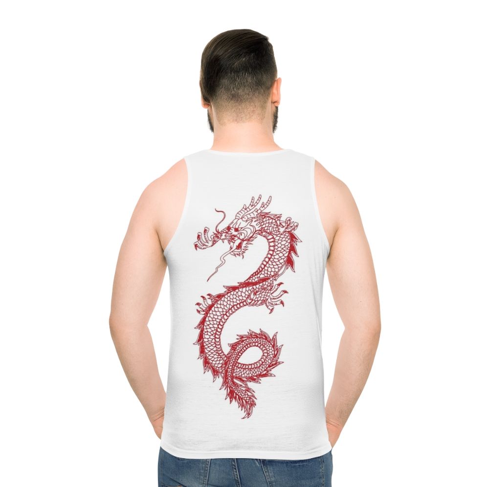 Legendary animals dragon silhouette unisex tank top