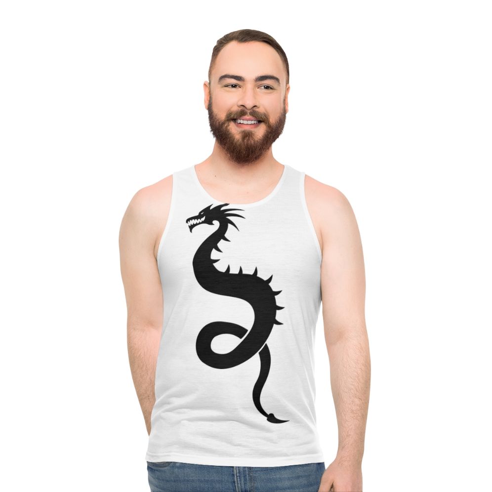 Unisex dragon tank top with legendary animals design