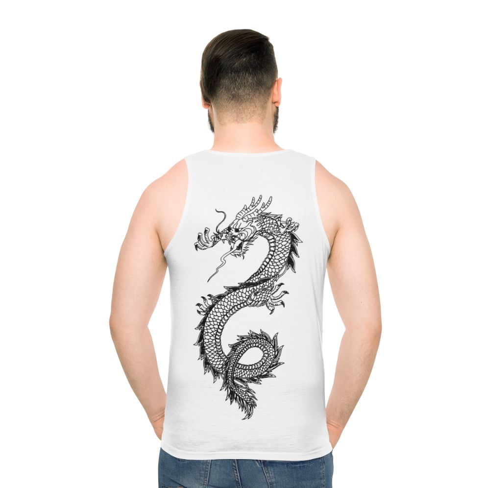 Unisex tank top featuring a cool dragon silhouette design