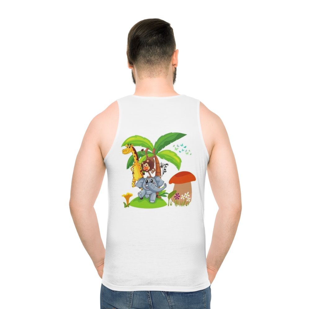Unisex tank top with legendary animals design