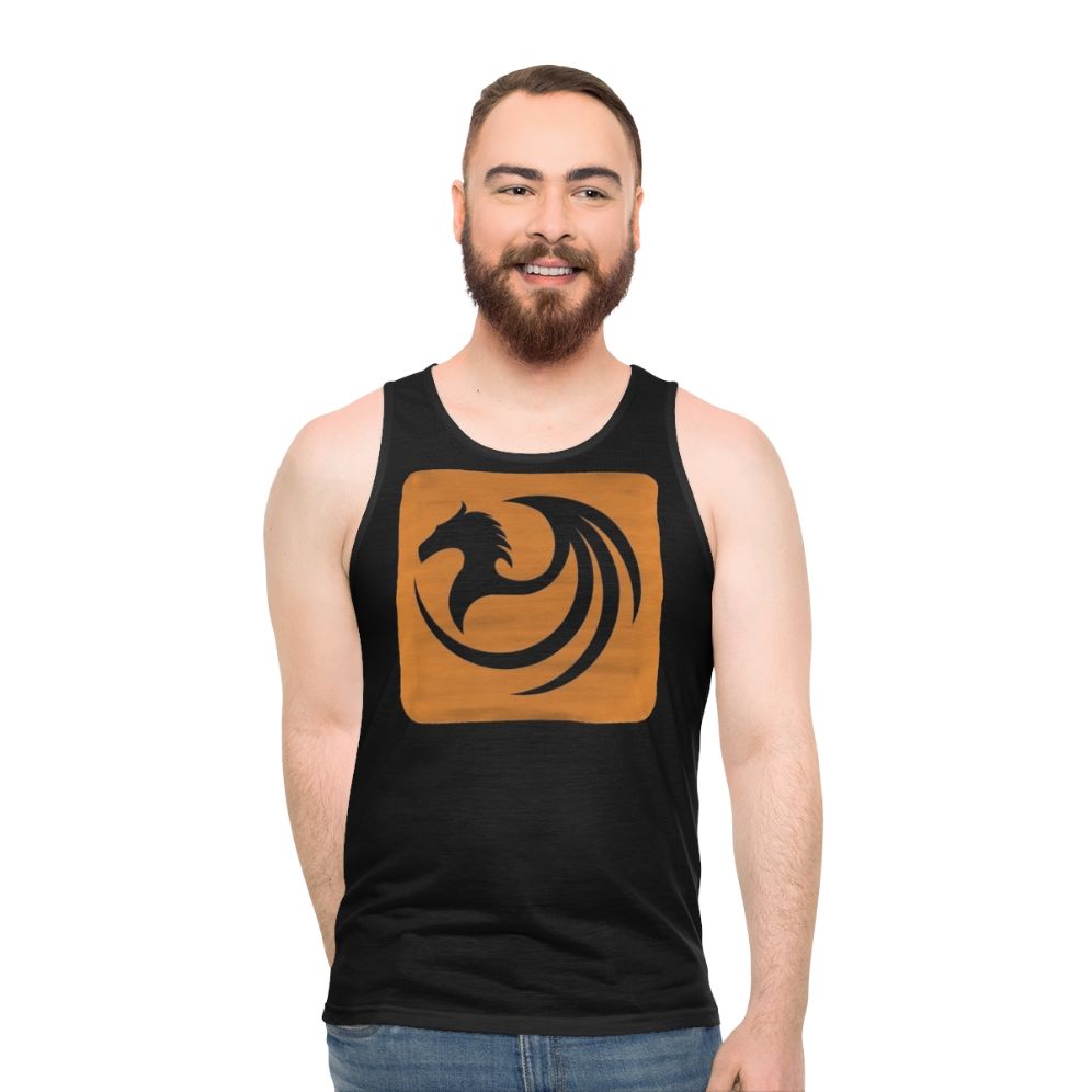 Unisex tank top featuring a mystic dragon and other legendary animals