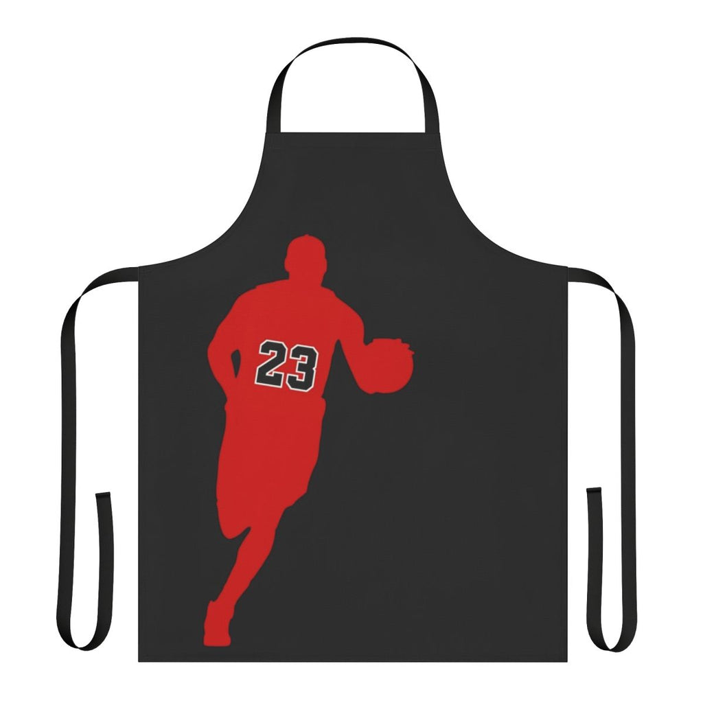 Apron featuring the iconic number 23 and silhouette of basketball legend Michael Jordan