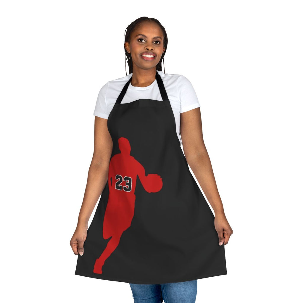 Apron featuring the iconic number 23 and silhouette of basketball legend Michael Jordan