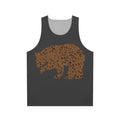 Legendary bear unisex tank top with colorful nature-inspired art