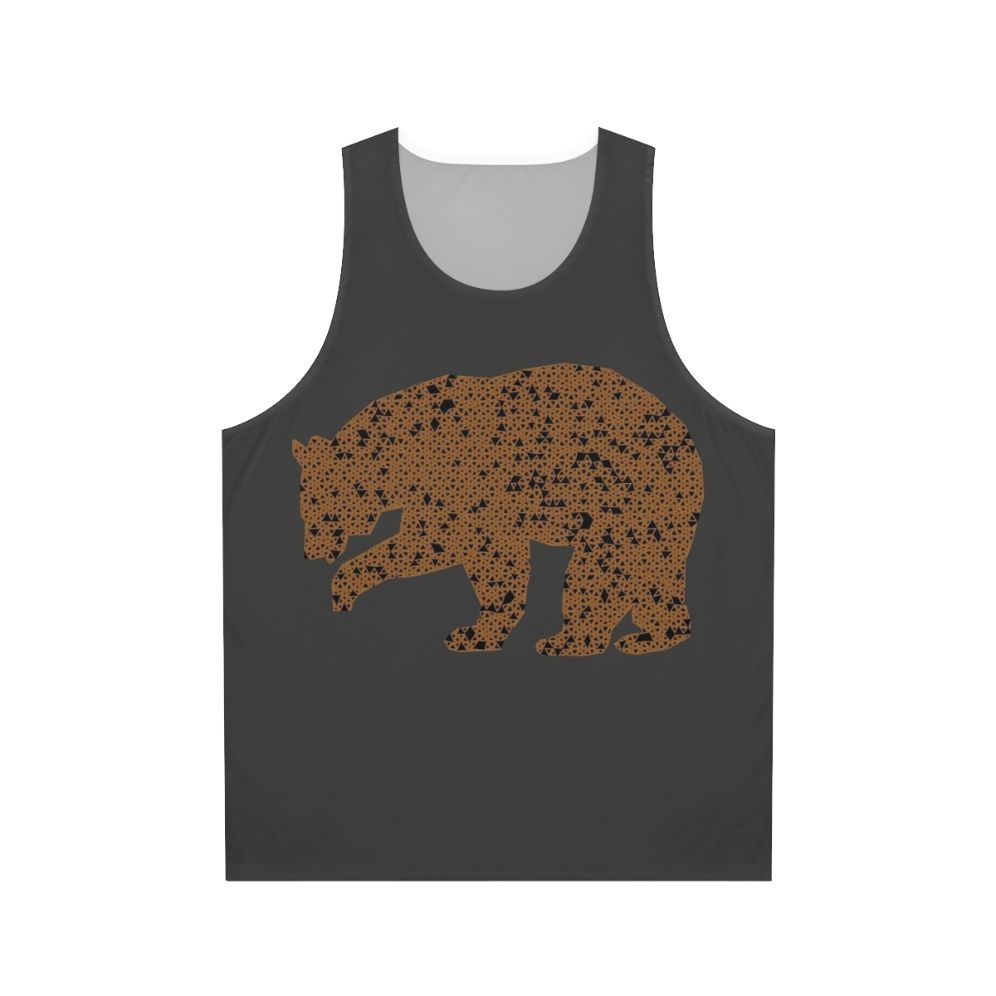 Legendary bear unisex tank top with colorful nature-inspired art