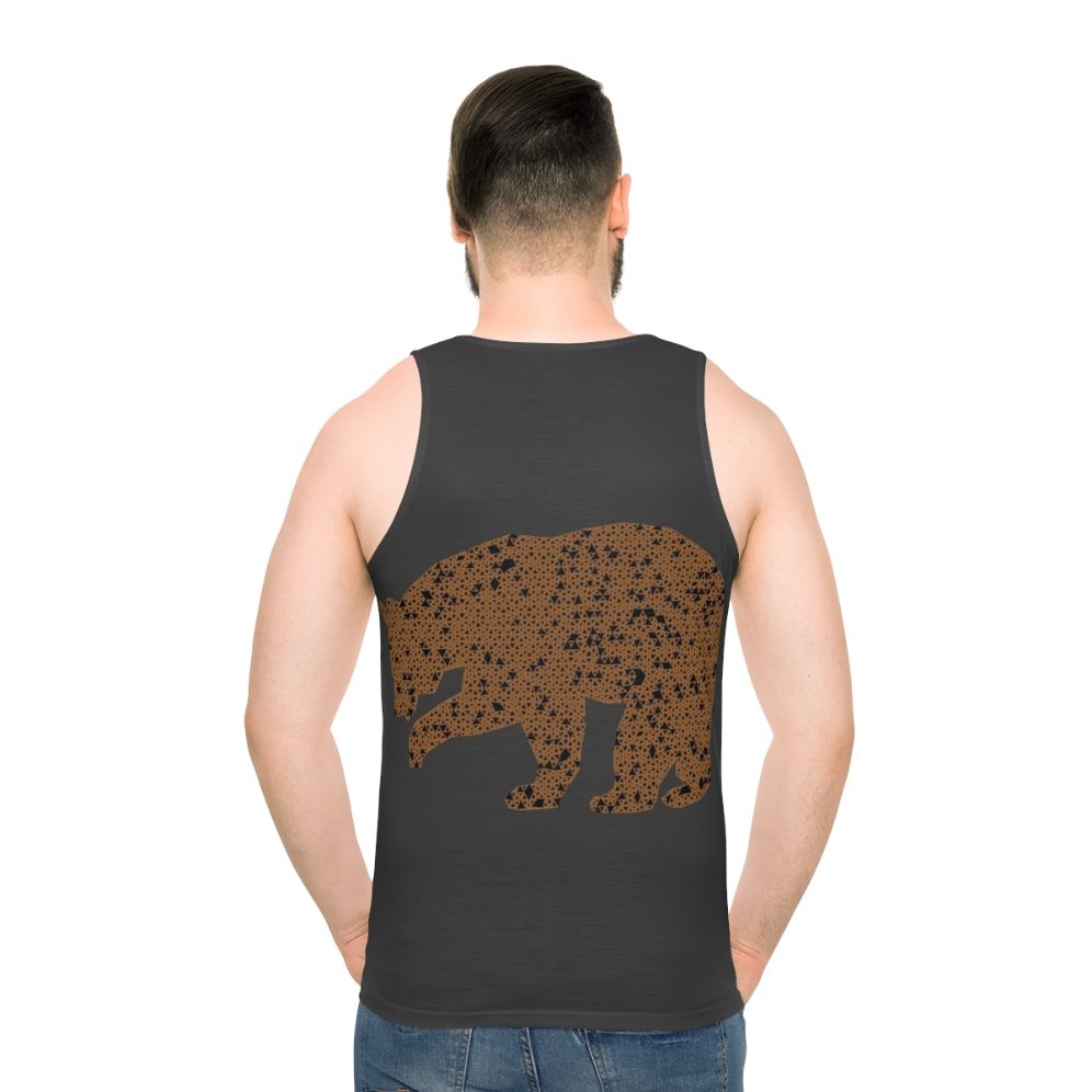 Legendary bear unisex tank top with colorful nature-inspired art