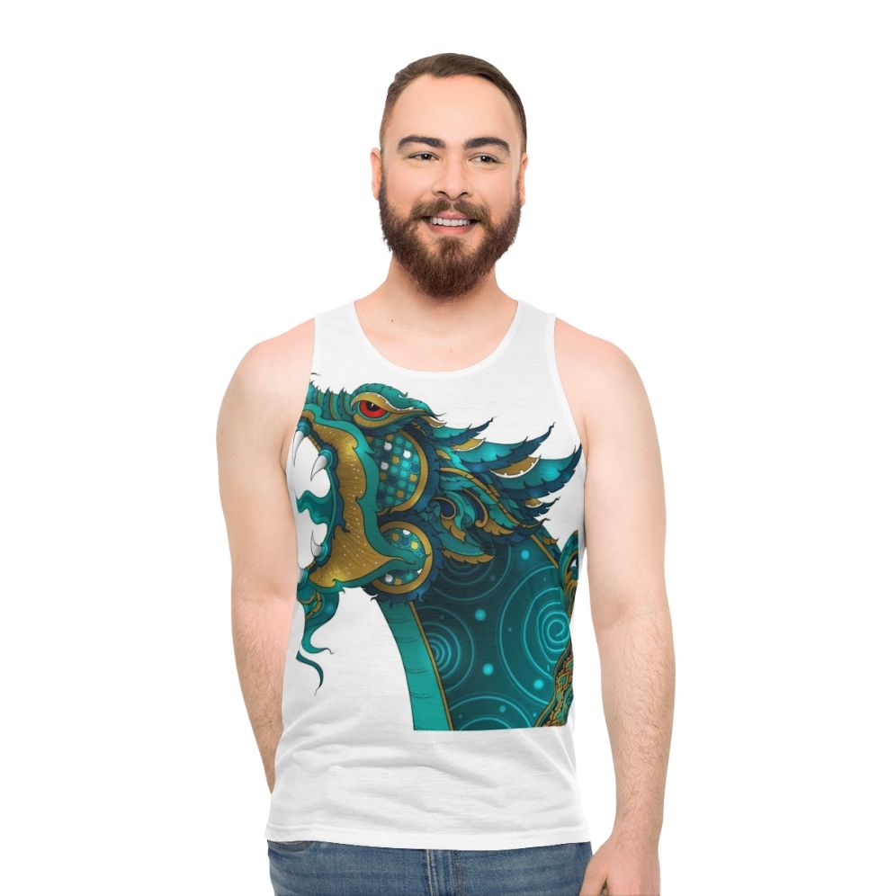 Legendary Big Horn Unisex Tank Top featuring mythical creatures