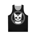 Legendary cat silhouette design on a unisex tank top