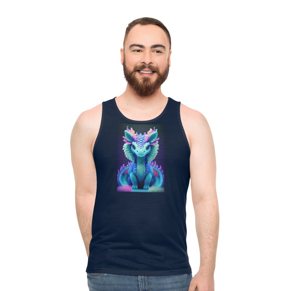 Unisex fantasy tank top with mythological creature design