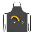 A vibrant and abstract apron featuring a crow, a legendary animal and spirit guide.