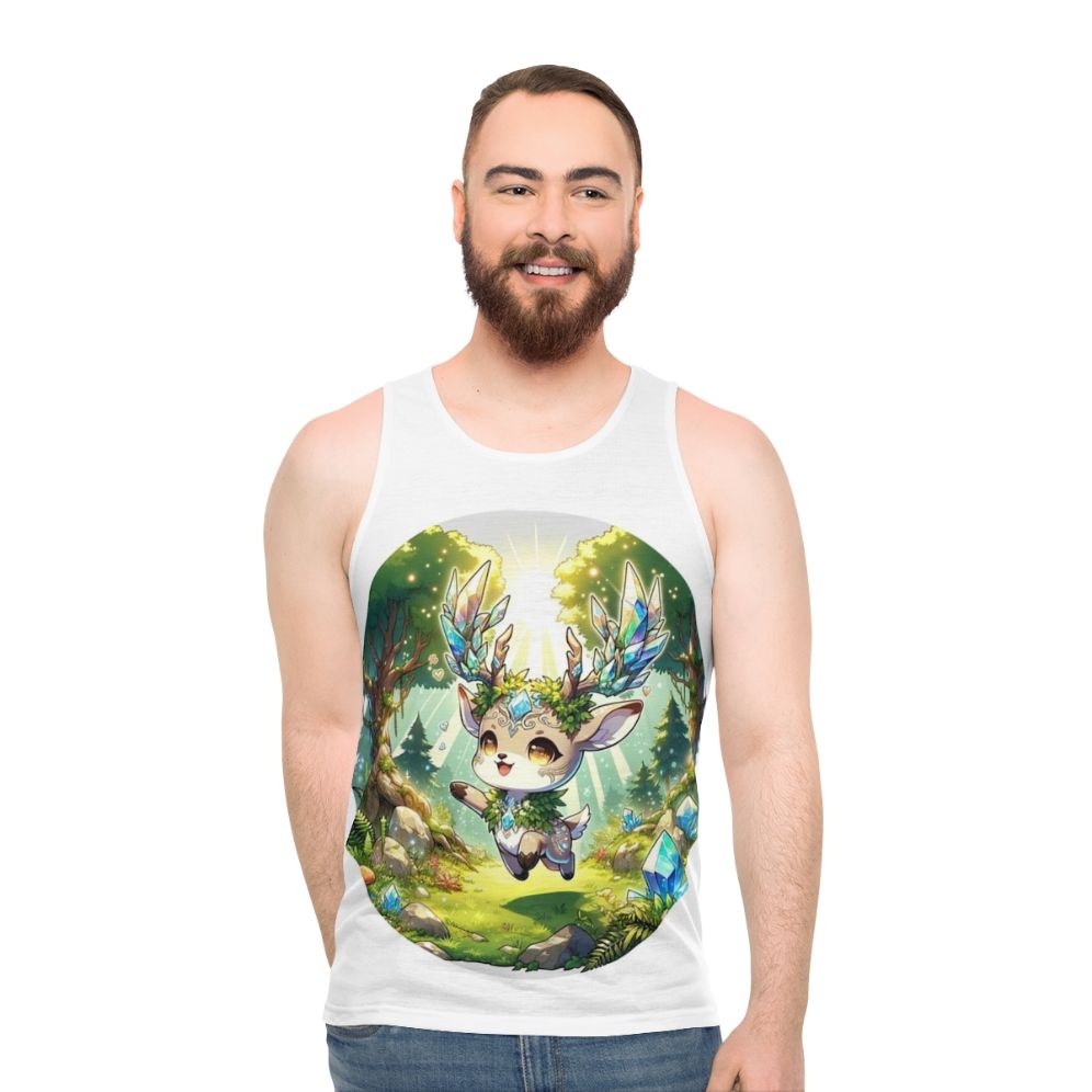 Legendary Crystal Forest Deer Unisex Tank Top