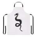 Apron featuring a detailed illustration of a legendary dragon in a silhouette design