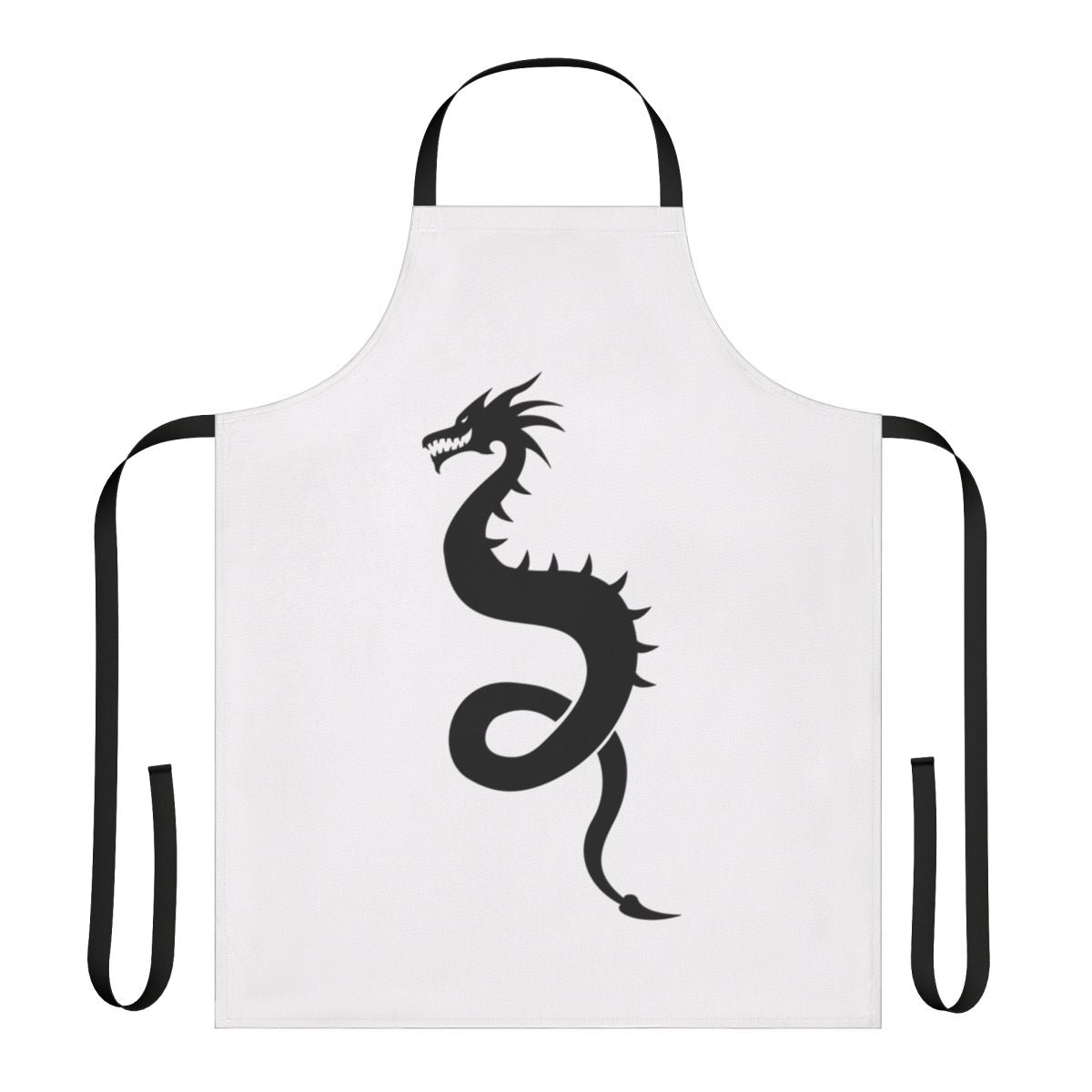 Apron featuring a detailed illustration of a legendary dragon in a silhouette design