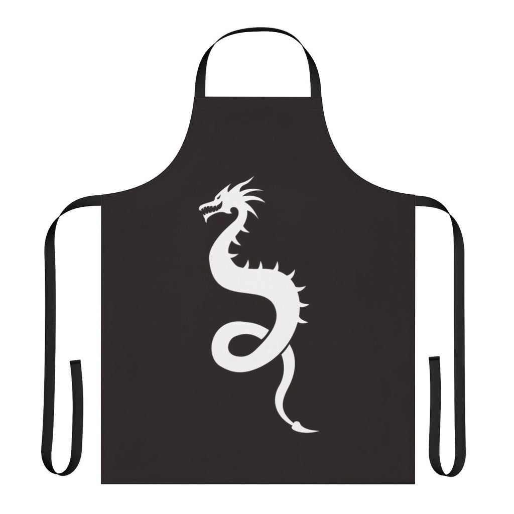 Legendary dragon silhouette apron with fantasy design