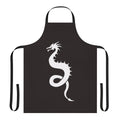 Legendary dragon silhouette apron with fantasy design