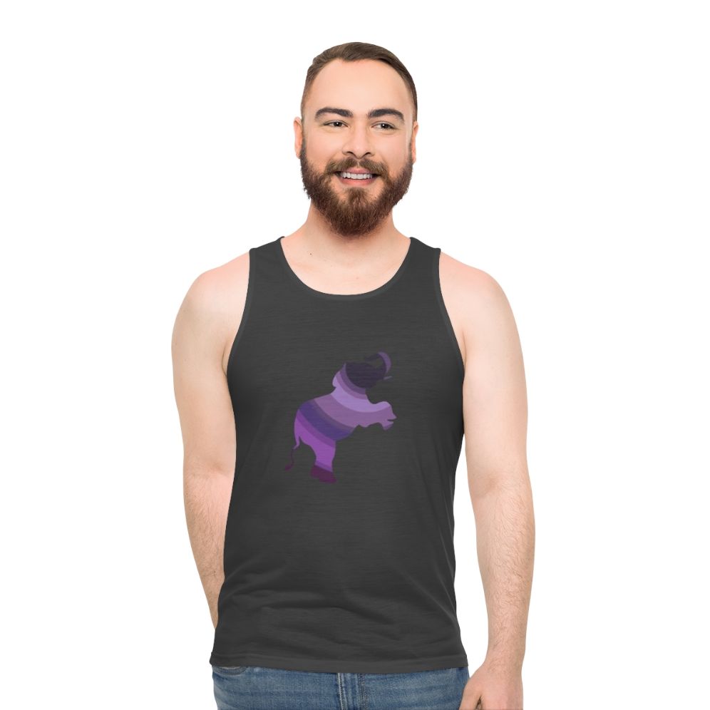Legendary elephant tank top with colorful abstract and mandala design