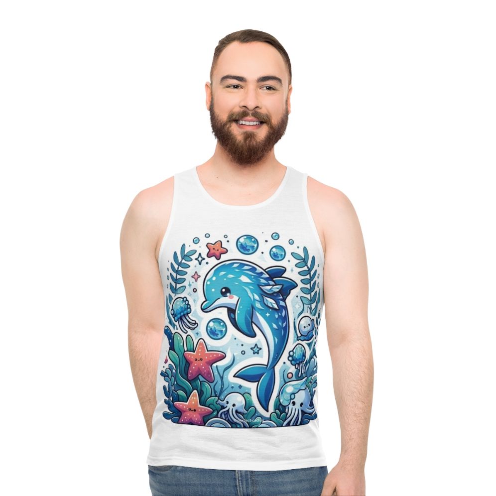 Legendary Frostfin Dolphin Unisex Fantasy Tank Top