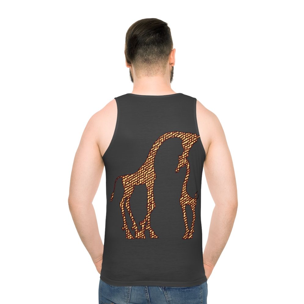 Legendary giraffe unisex tank top with colorful animal art design