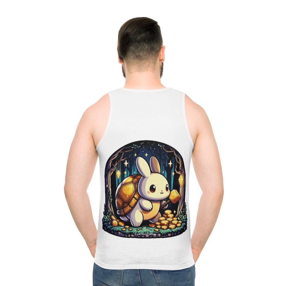 Legendary golden turtle rabbit fantasy animal graphic on unisex tank top