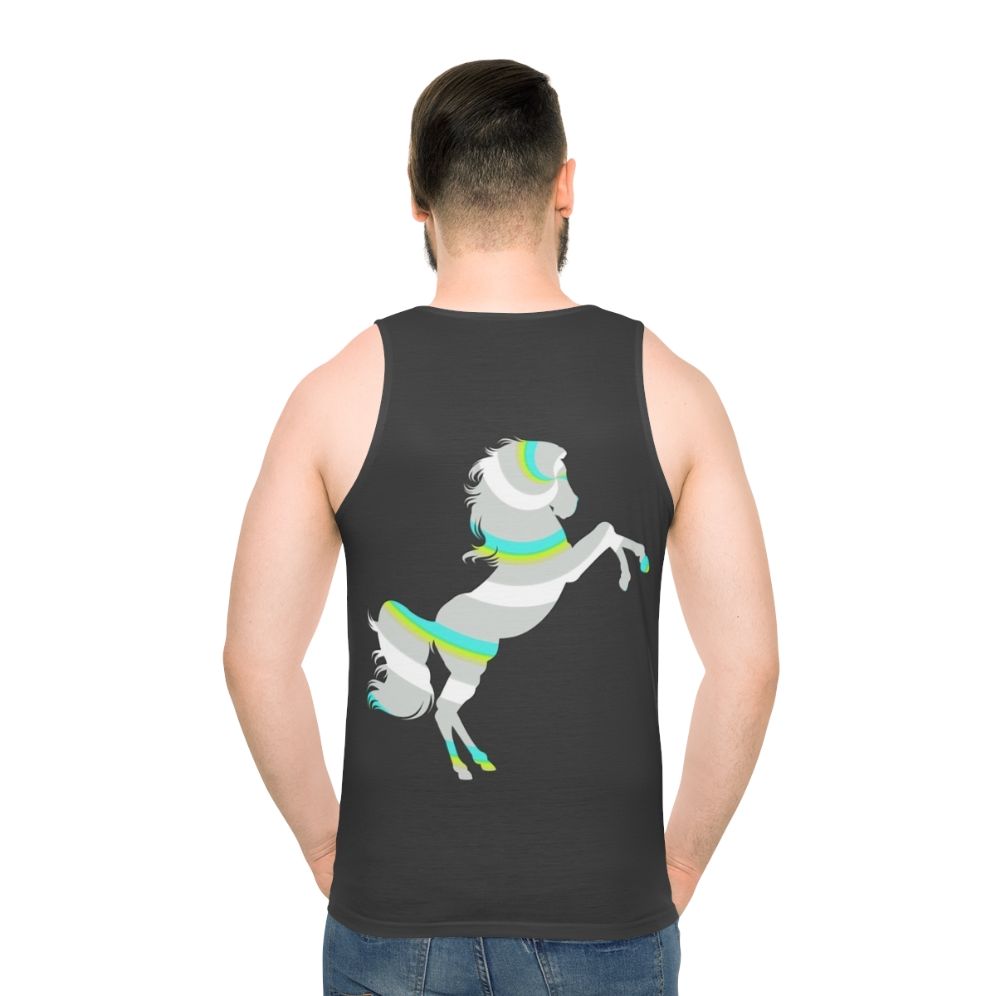 Legendary horse unisex tank top with colorful abstract animal art