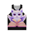 Unisex tank top with open book and legendary mythical creatures design