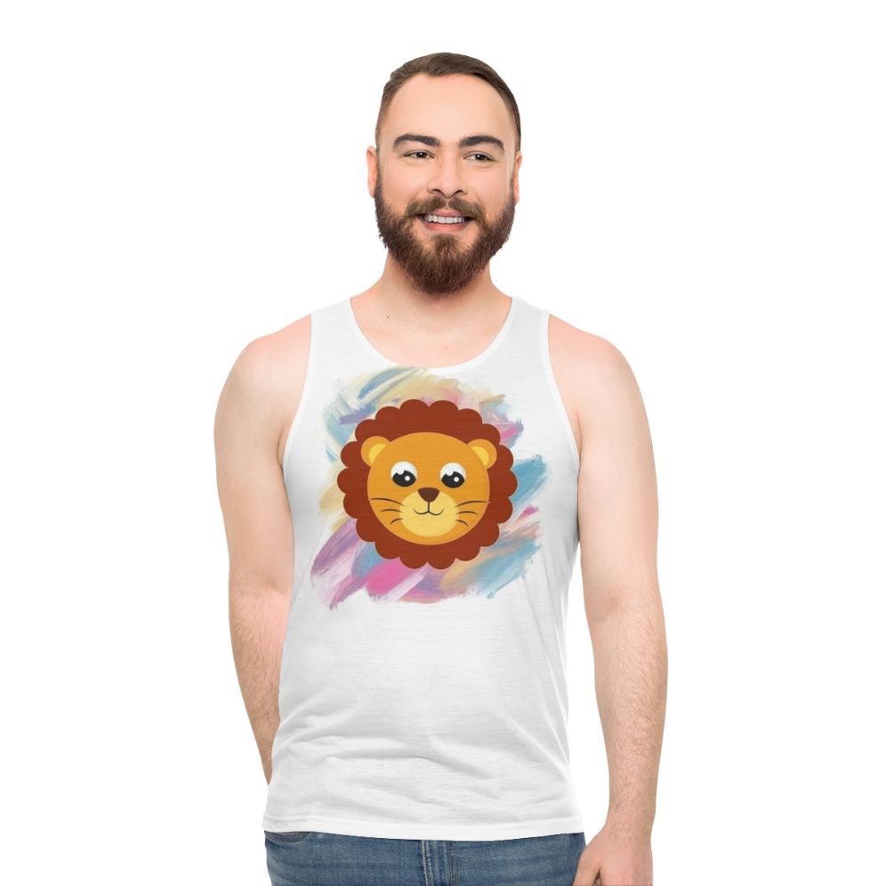 Unisex tank top featuring legendary fantasy creatures like dragons, unicorns, and falcons