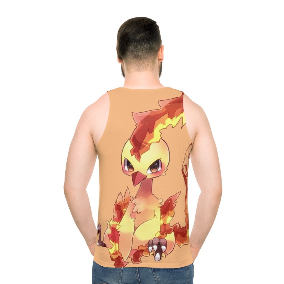 Unisex tank top featuring a cute phoenix, a legendary mythical creature