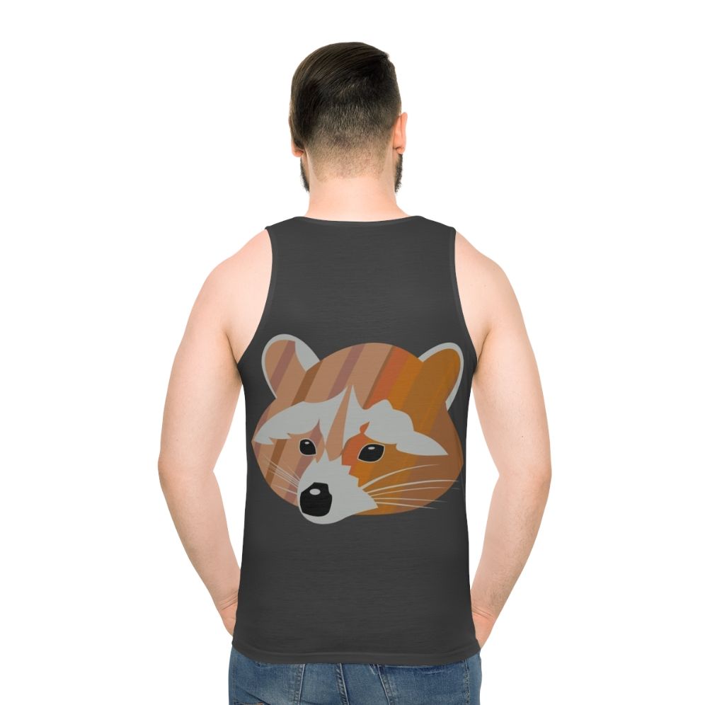 Legendary raccoon graphic on a unisex tank top