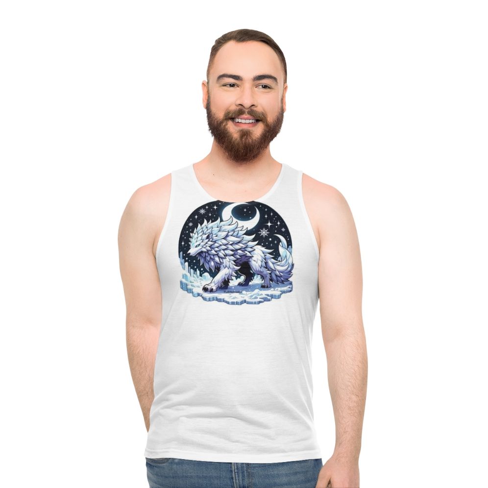 Legendary Silver Frost Wolf Unisex Tank Top