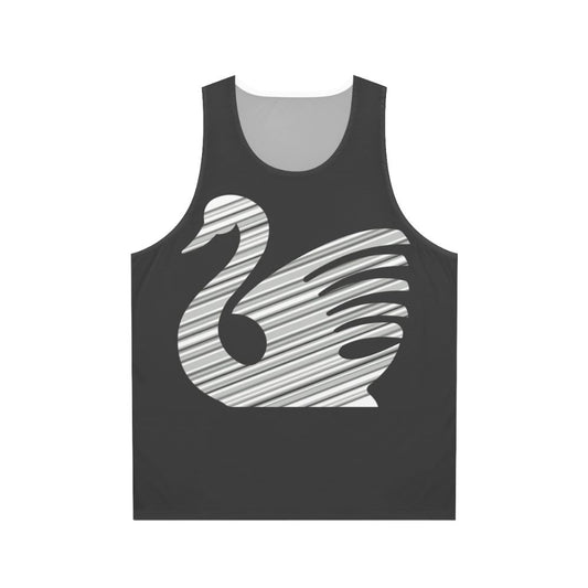 Legendary swan unisex tank top with colorful abstract animal art design